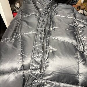 Shiny Black Puffer Jacket from Gap